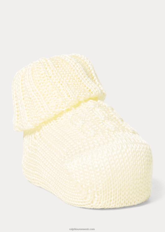 Ralph Lauren beebi kaabliga kootud puuvillased papud PR0V8044 pehme kollane