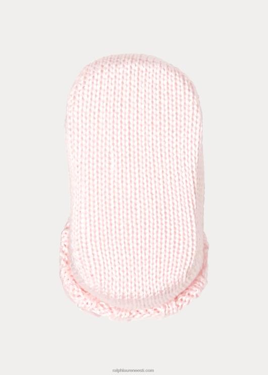 Ralph Lauren beebi kaabliga kootud puuvillasegune booti PR0V8045 roosa