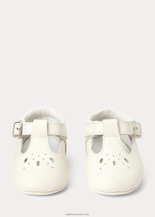 Ralph Lauren beebi laurien nahast t-rihm ez mary jane PR0V8130 pärgamendikreem