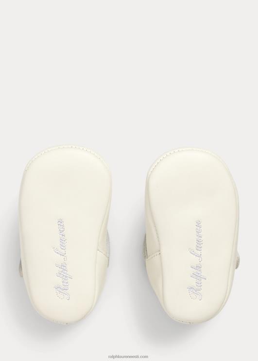 Ralph Lauren beebi laurien nahast t-rihm ez mary jane PR0V8130 pärgamendikreem