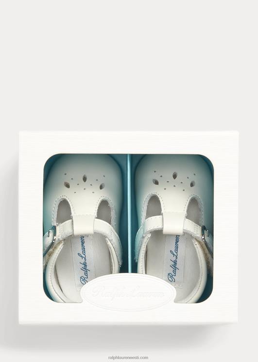 Ralph Lauren beebi laurien nahast t-rihm ez mary jane PR0V8130 pärgamendikreem