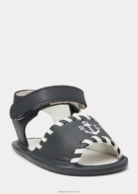 Ralph Lauren beebi merenahast sandaalid PR0V8127 mereväe nahk