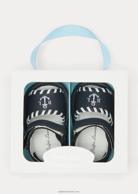 Ralph Lauren beebi merenahast sandaalid PR0V8127 mereväe nahk