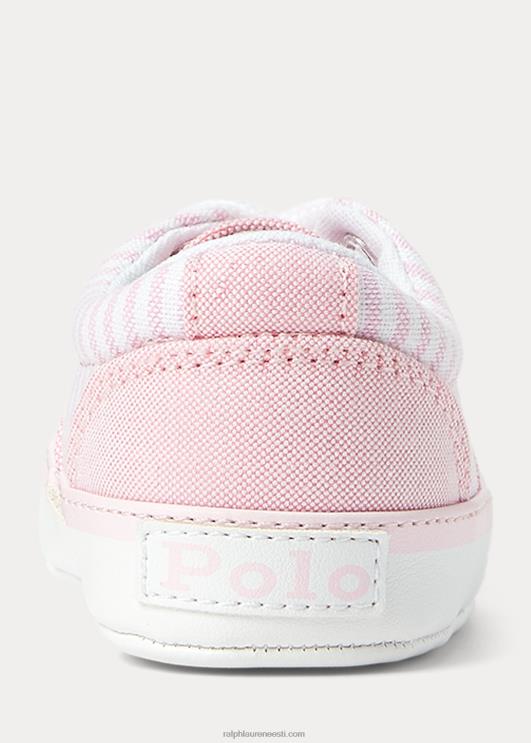 Ralph Lauren beebi Keatoni triibuline lõuendist toss PR0V8121 heleroosad triibud