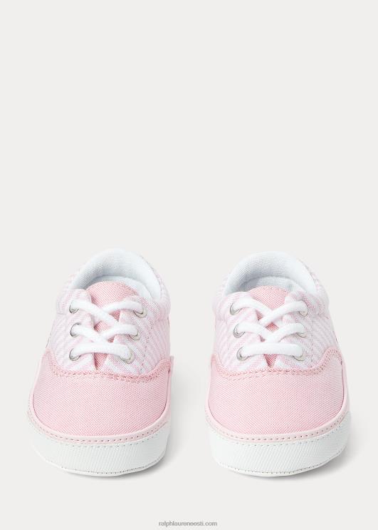 Ralph Lauren beebi Keatoni triibuline lõuendist toss PR0V8121 heleroosad triibud