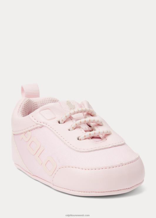 Ralph Lauren beebi tech võidusõitja kunstnahast ps tossud PR0V8123 heleroosa võrk