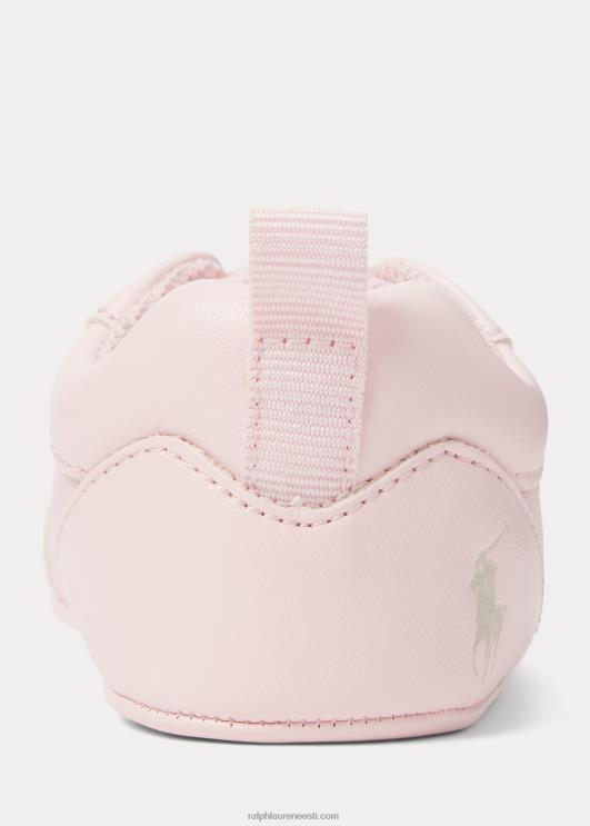 Ralph Lauren beebi tech võidusõitja kunstnahast ps tossud PR0V8123 heleroosa võrk