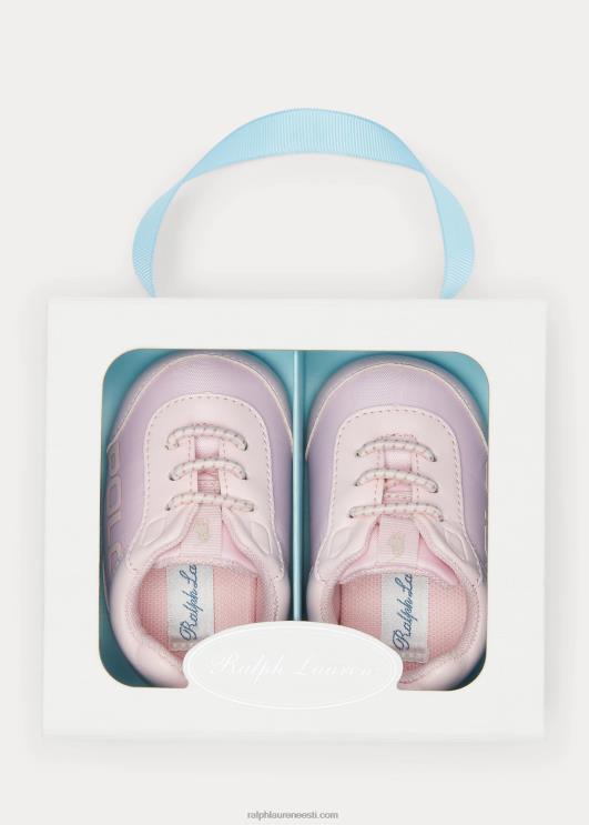 Ralph Lauren beebi tech võidusõitja kunstnahast ps tossud PR0V8123 heleroosa võrk