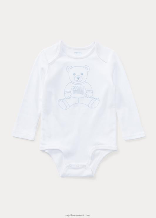 Ralph Lauren beebi polo karu puuvillane interlock body PR0V7696 valge