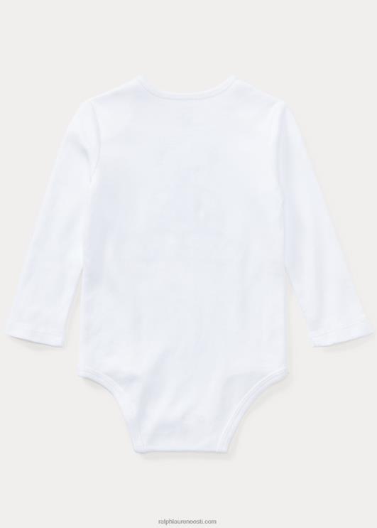 Ralph Lauren beebi polo karu puuvillane interlock body PR0V7696 valge