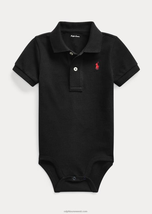 Ralph Lauren beebi puuvillase võrguga polo-body PR0V10009 must