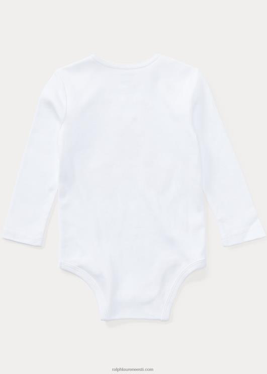 Ralph Lauren beebi tikitud polokaru body PR0V7697 valge