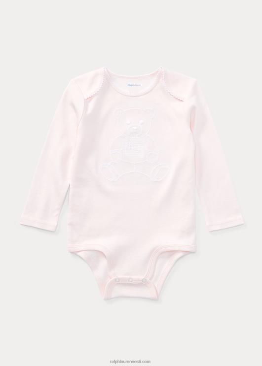 Ralph Lauren beebi tikitud polokaru body PR0V7698 õrn roosa