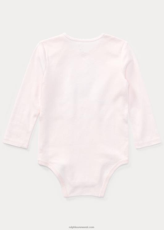 Ralph Lauren beebi tikitud polokaru body PR0V7698 õrn roosa