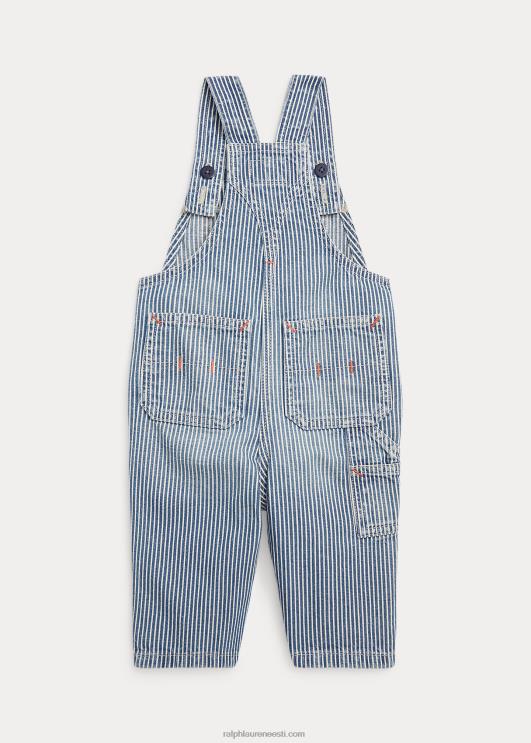 Ralph Lauren beebi triibuline puuvillane teksakombinesoon PR0V8173 pattersoni pesu