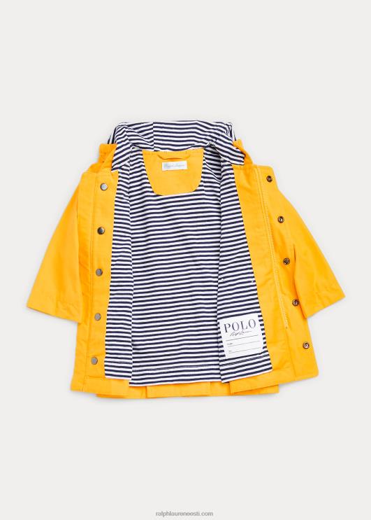 Ralph Lauren beebi kapuutsiga vihmamantel PR0V8330 libe kollane