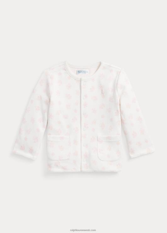 Ralph Lauren beebi ümberpööratav orgaaniline interlock jope PR0V8331 õrn roosa