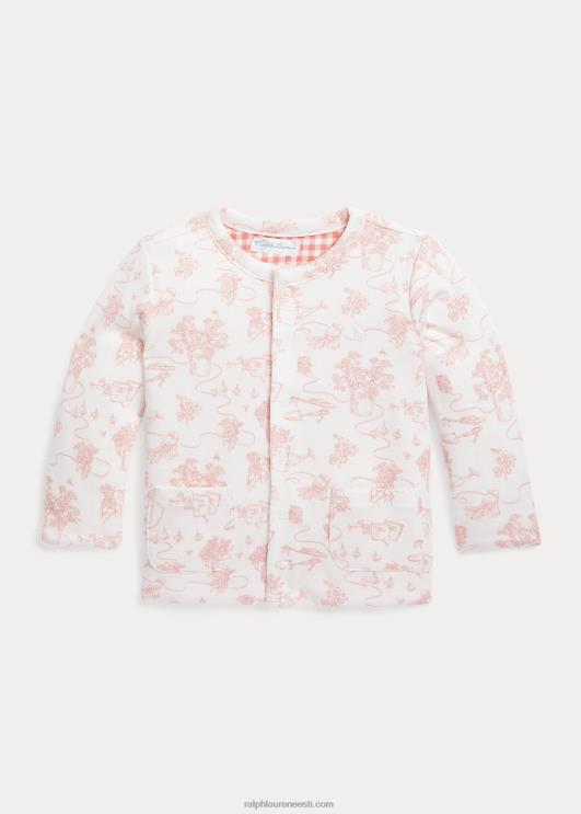 Ralph Lauren beebi ümberpööratav puuvillane interlock jope PR0V8014 roosa hõlmik/aiakäimla