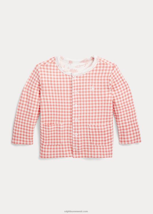 Ralph Lauren beebi ümberpööratav puuvillane interlock jope PR0V8014 roosa hõlmik/aiakäimla