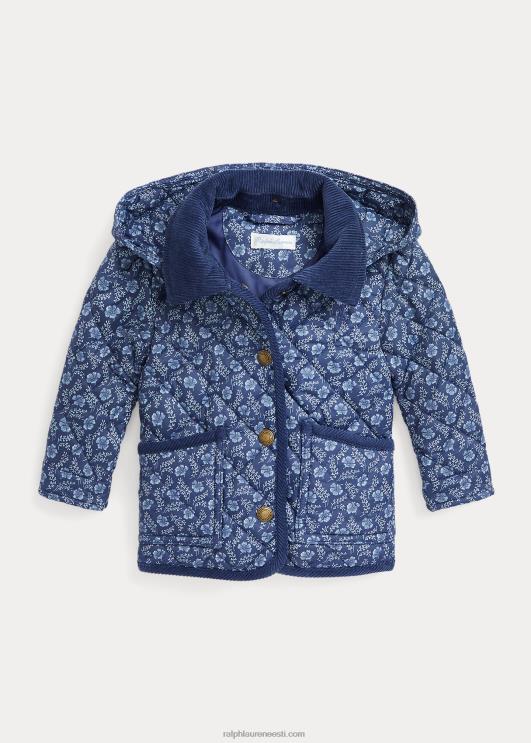 Ralph Lauren beebi tepitud veekindel lauda jope PR0V8329 delfiin lilleline