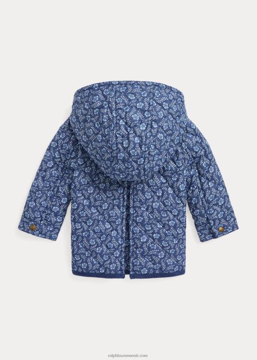 Ralph Lauren beebi tepitud veekindel lauda jope PR0V8329 delfiin lilleline