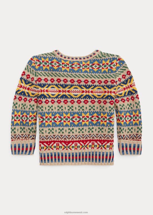 Ralph Lauren beebi fair isle'i puuvillasegu kampsun PR0V8321 multi fairisle