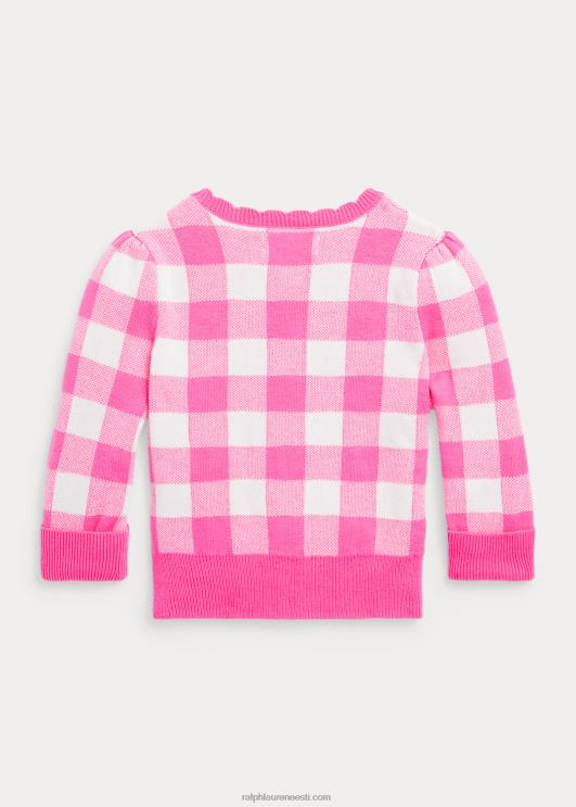 Ralph Lauren beebi hõlmikpuuvillane kardigan PR0V8323 õrn roosa