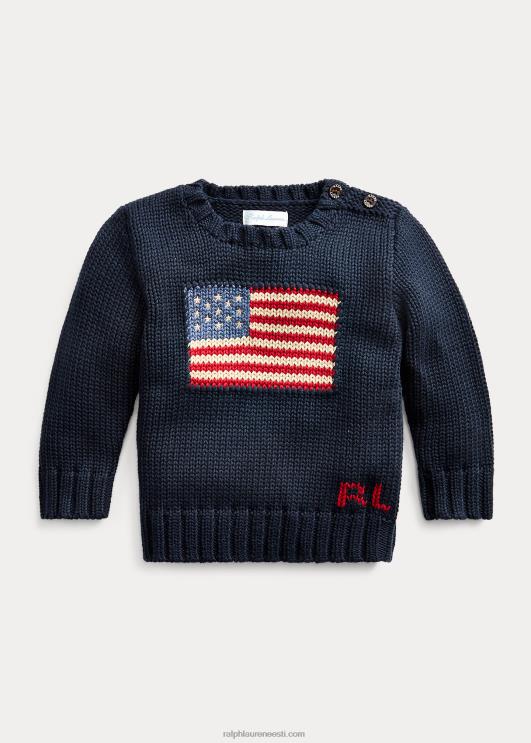Ralph Lauren beebi ikooniline lipuga kampsun PR0V7984 jahimeeste merevägi
