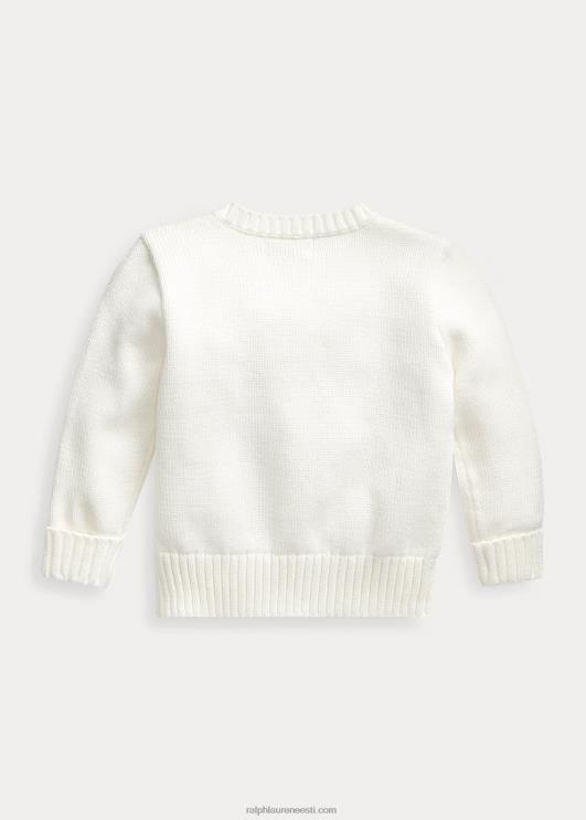 Ralph Lauren beebi istuv karu puuvillane kampsun PR0V7987 nevis