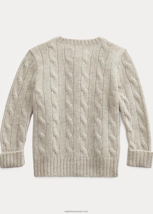 Ralph Lauren beebi kaabliga kootud kašmiirkardigan PR0V8006 helehall kanarbik