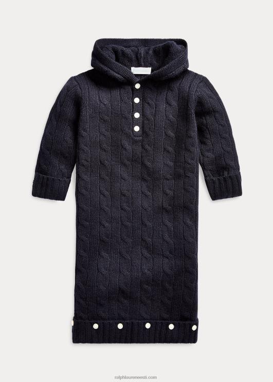 Ralph Lauren beebi kaabliga kootud kašmiirpukk PR0V7756 kolledži merevägi