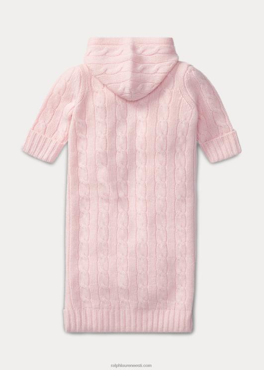 Ralph Lauren beebi kaabliga kootud kašmiirpukk PR0V7757 hommikune roosa