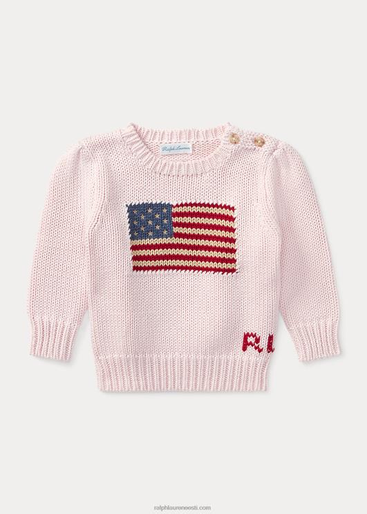 Ralph Lauren beebi lipuline puuvillane kampsun PR0V7986 akaatsia roosa