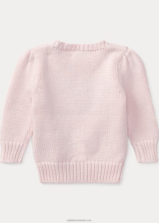 Ralph Lauren beebi lipuline puuvillane kampsun PR0V7986 akaatsia roosa