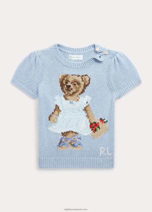 Ralph Lauren beebi polo bear puuvillane lühikeste varrukatega kampsun PR0V7991 kinnisvara sinine