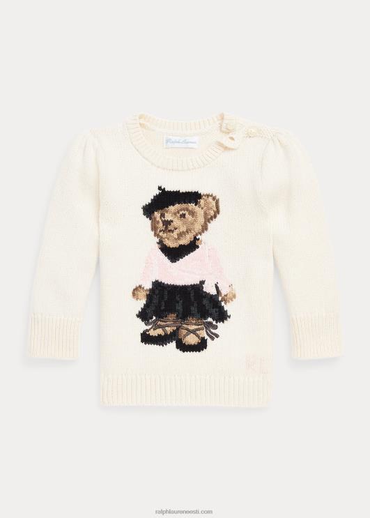 Ralph Lauren beebi polo bear puuvillasegu kampsun PR0V8317 klubimaja kreem