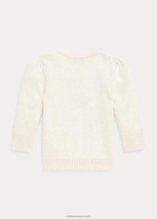 Ralph Lauren beebi polo bear puuvillasegu kampsun PR0V8317 klubimaja kreem