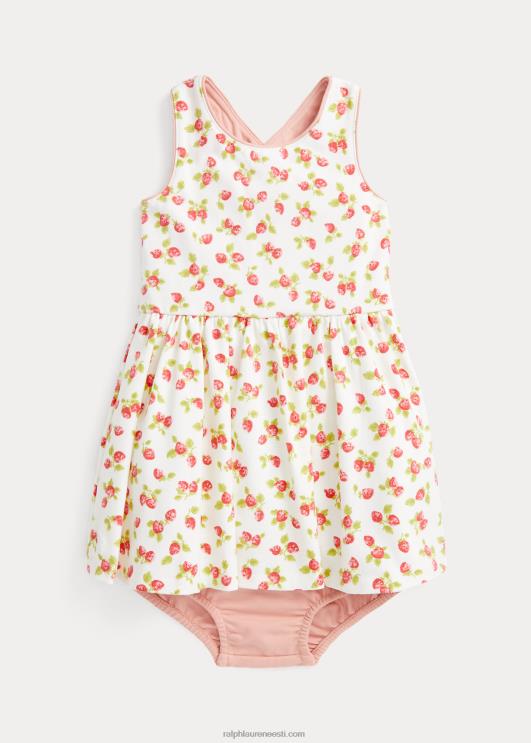 Ralph Lauren beebi maasika jersey kleit ja õitseja PR0V7856 maasikatrükk