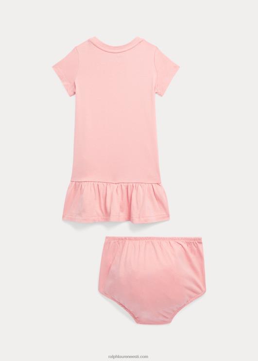 Ralph Lauren beebi polo bear jersey t-kleit & bloomer PR0V7854 adirondack roos