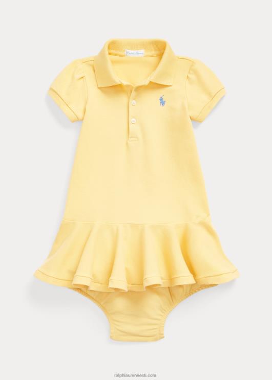 Ralph Lauren beebi puuvillasest võrgust polokleit PR0V8221 maisi kollane