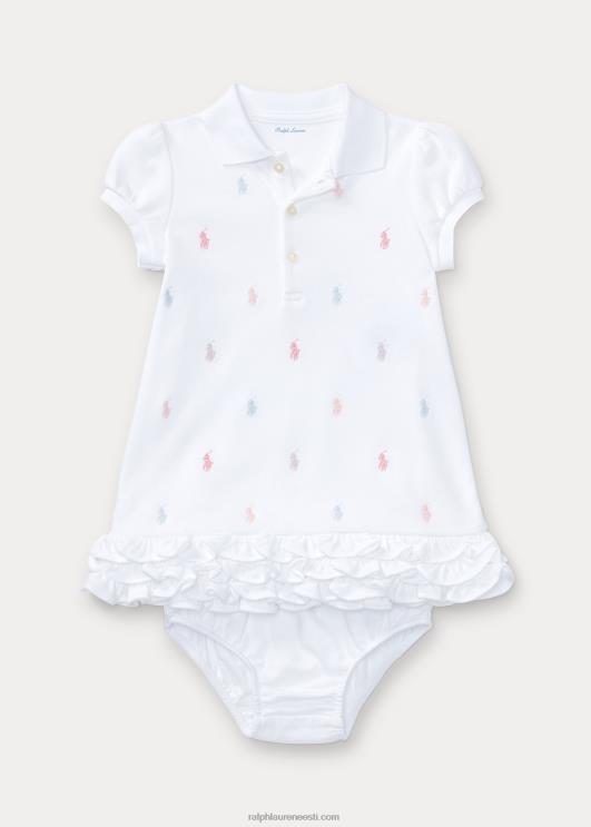 Ralph Lauren beebi volangidega polokleit & bloomer PR0V7835 valge
