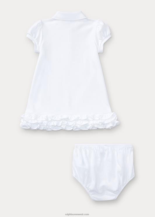Ralph Lauren beebi volangidega polokleit & bloomer PR0V7835 valge