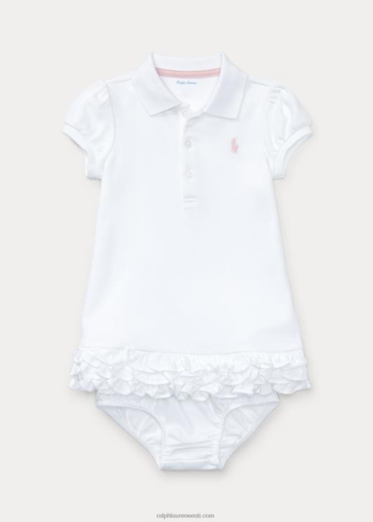 Ralph Lauren beebi volangidega polokleit & bloomer PR0V7843 valge