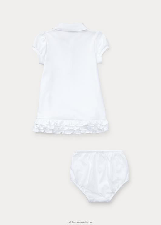 Ralph Lauren beebi volangidega polokleit & bloomer PR0V7843 valge