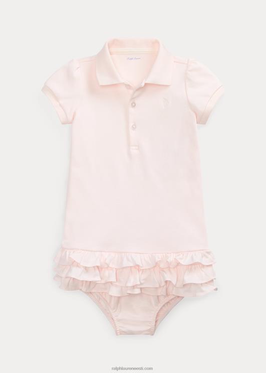Ralph Lauren beebi volangidega polokleit & bloomer PR0V7844 õrn roosa