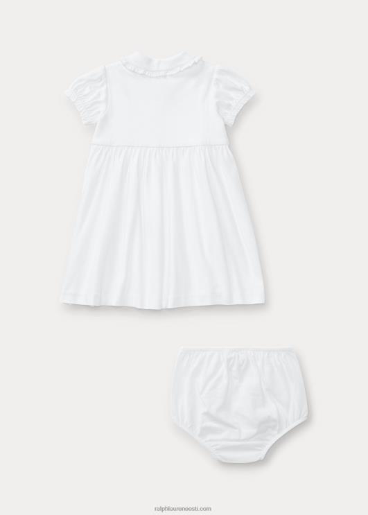 Ralph Lauren beebi volangidega polokleit & bloomer PR0V7864 valge