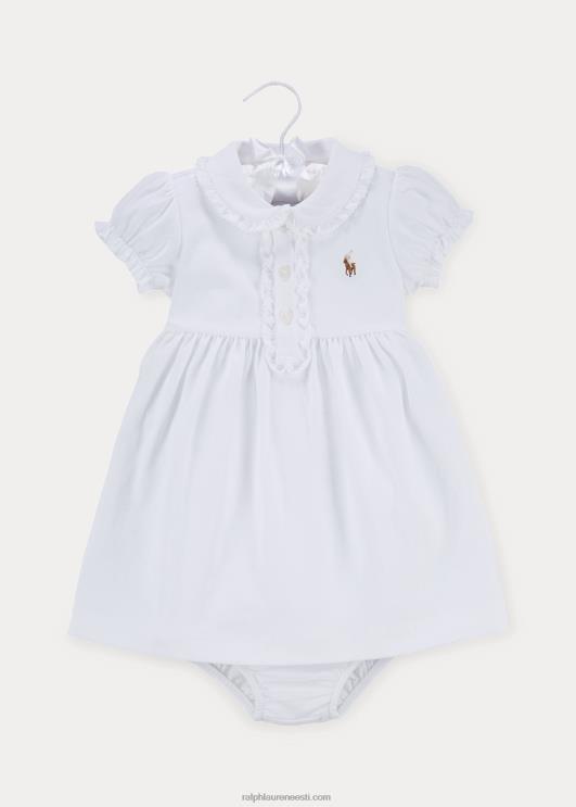 Ralph Lauren beebi volangidega polokleit & bloomer PR0V7864 valge