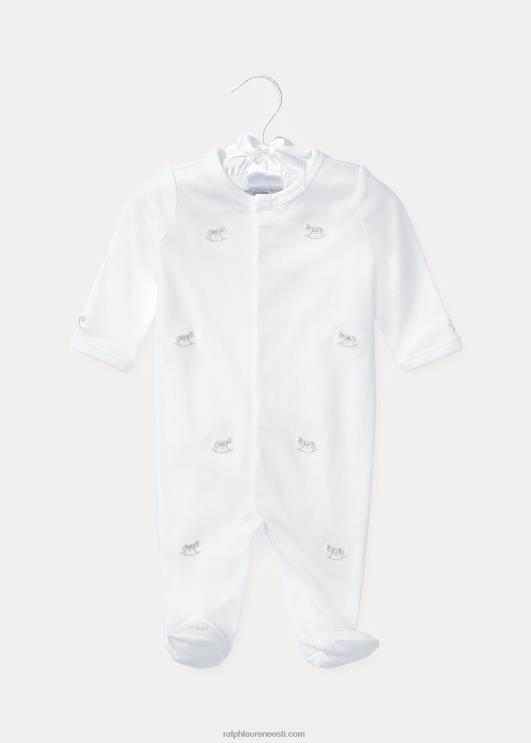 Ralph Lauren beebi kiikhobune puuvillase jalaga kombinesoon PR0V8174