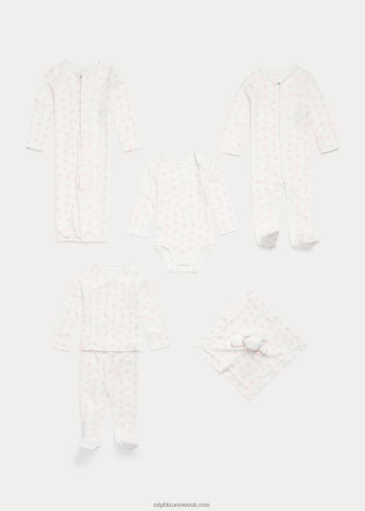 Ralph Lauren beebi orgaanilisest puuvillast kabriolett kombinesoon PR0V8176 roosa multi