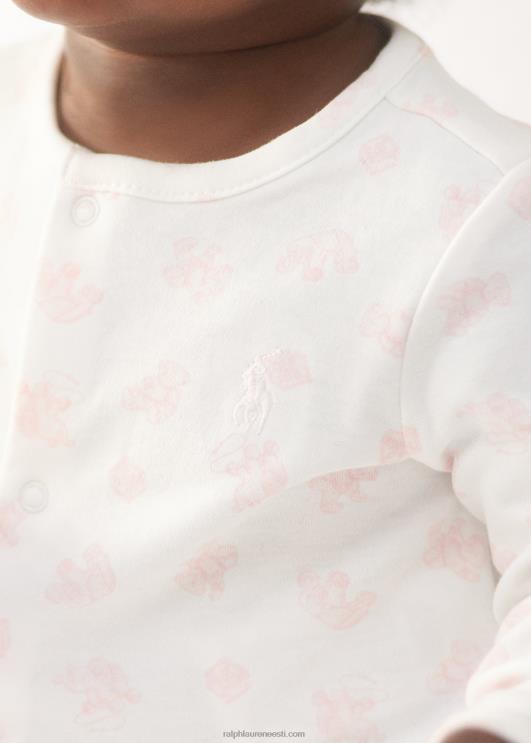 Ralph Lauren beebi orgaanilisest puuvillast kabriolett kombinesoon PR0V8176 roosa multi